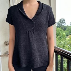 August Silk knitted short sleeved top Large